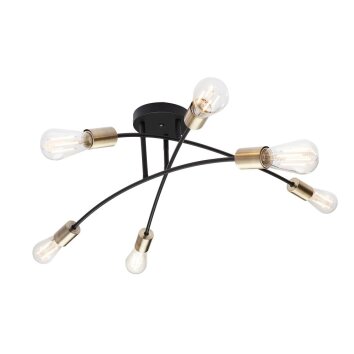 Globo BULB Taklampa Svart, 6-ljuskällor