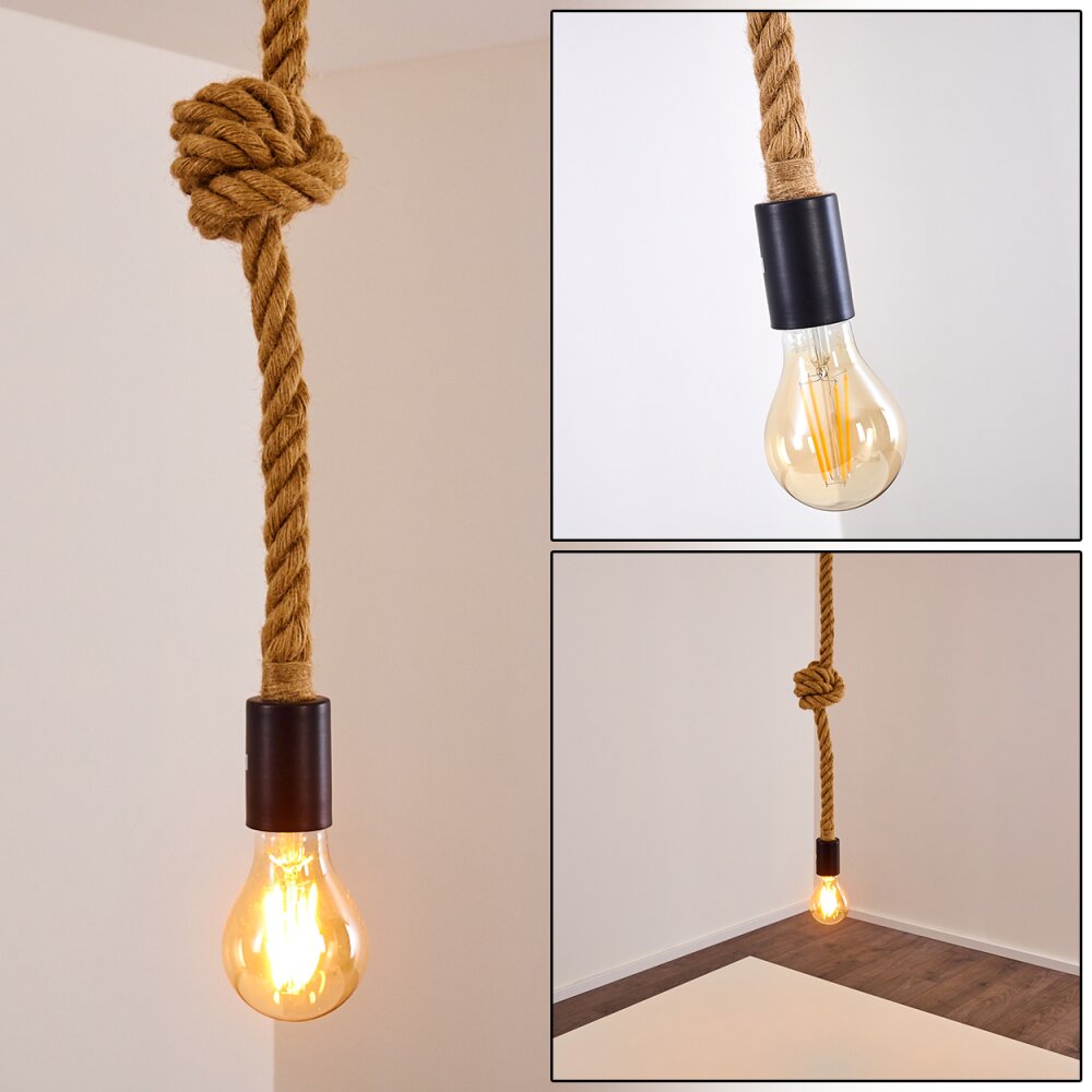Riekje Pendellampa Brun, Svart, 1-ljuskällor main product photo