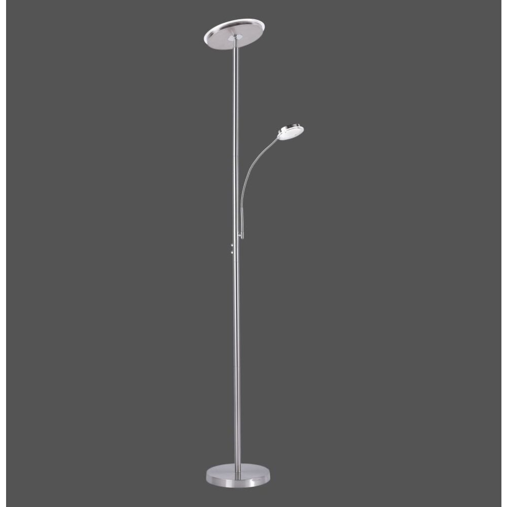 Leuchten Direkt HANS Golvlampa, strålkastare LED Rostfritt stål, 2-ljuskällor main product photo