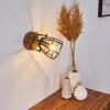 Haervej Vägglampa Trä mörkt, Svart, 1-ljuskällor