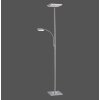 Leuchten Direkt HANS Golvlampa, strålkastare, Golvlampa LED Färg i rostfritt stål, 2-ljuskällor
