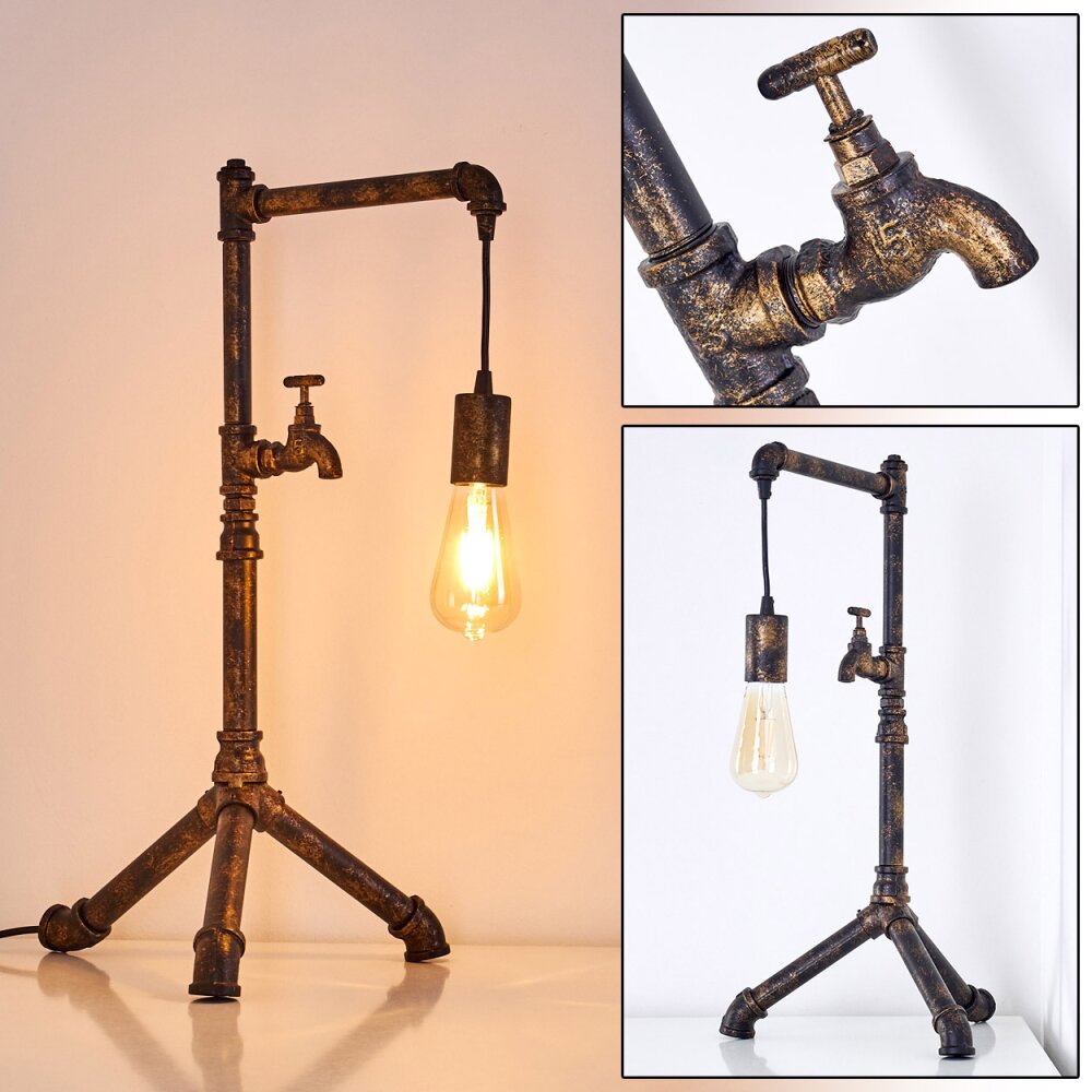 Kolyma Bordslampa Brun, Svart-guld, 1-ljuskällor main product photo