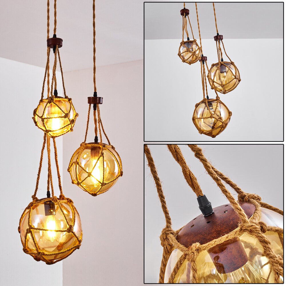 Eslov Pendellampa, Pendelbelysning Brun, Rostfärger, 3-ljuskällor main product photo