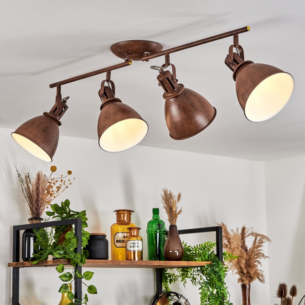 Koppom Taklampa, Takstrålkastare Rostfärger, 4-ljuskällor main product photo