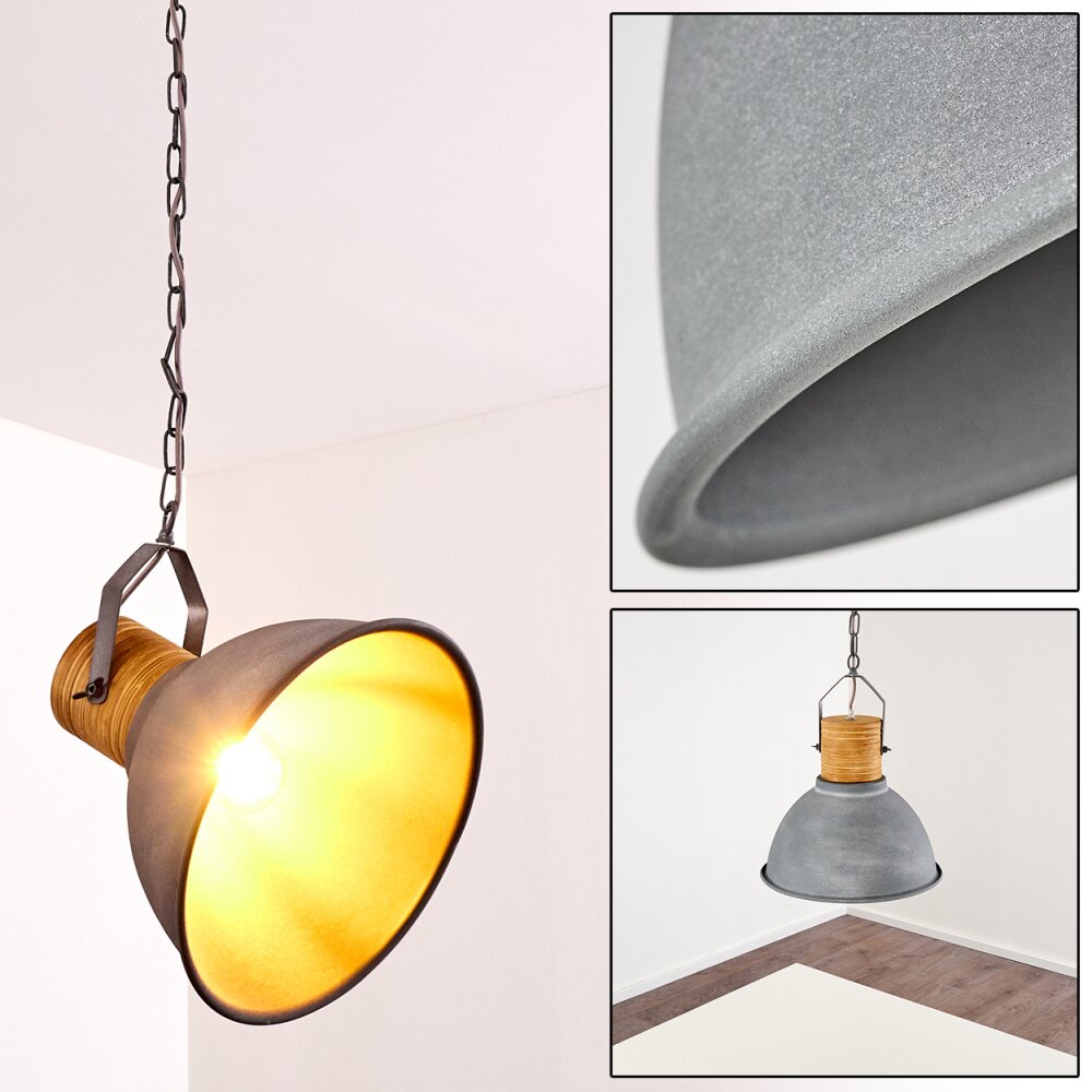 Kinzua Pendellampa, Pendelbelysning Grått, Trä ljus, Sten-look, 1-ljuskällor main product photo