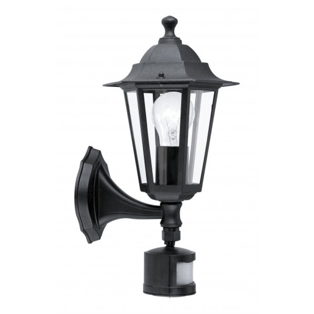 Eglo LATERNA Vägglampa Svart, 1-ljuskällor, Rörelsedetektor main product photo