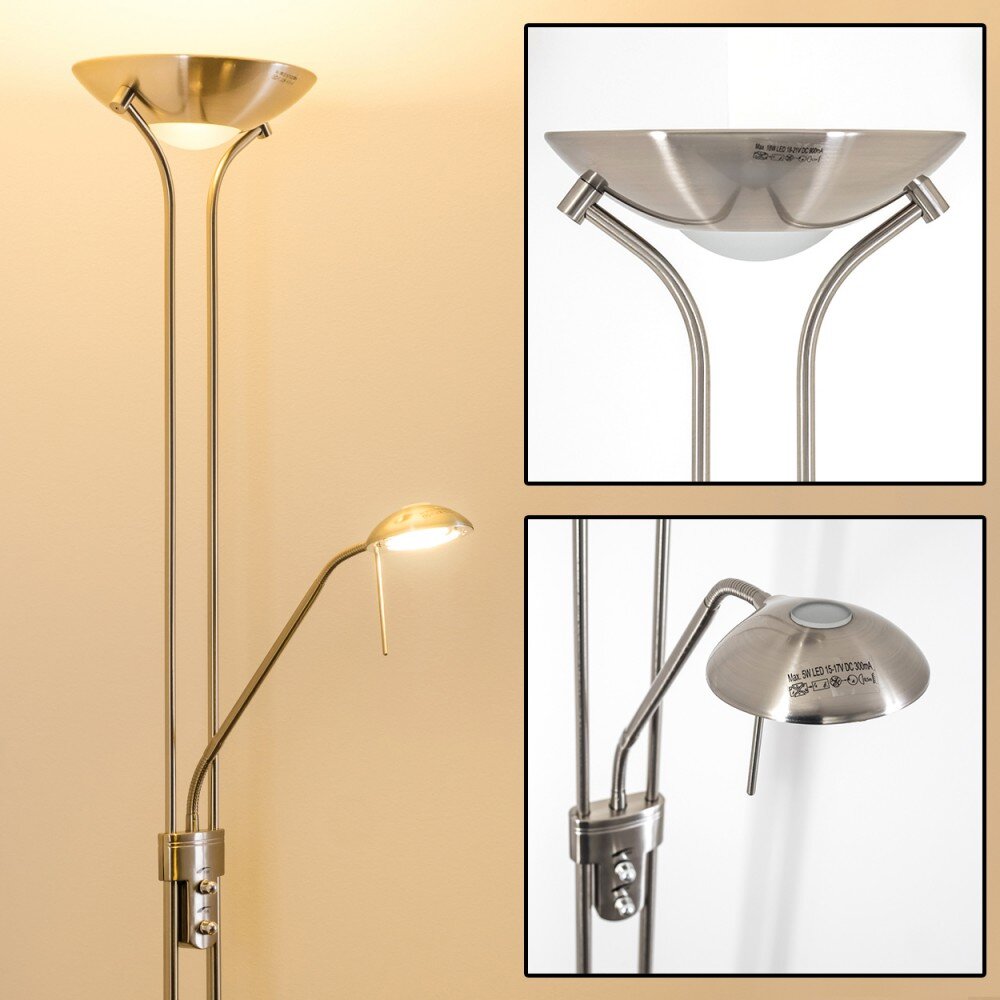 Rom strålkastare, Golvlampa LED Nickel matt, 2-ljuskällor main product photo