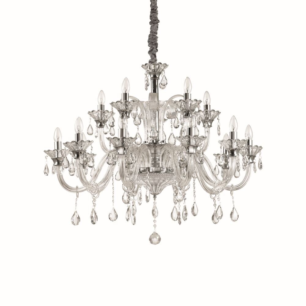 Ideallux COLOSSAL Pendellampa, ljuskrona Krom, 15-ljuskällor main product photo