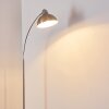 Poitou Golvlampa, Läslampa Nickel matt, 1-ljuskällor