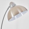 Poitou Golvlampa, Läslampa Nickel matt, 1-ljuskällor