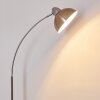 Poitou Golvlampa, Läslampa Nickel matt, 1-ljuskällor
