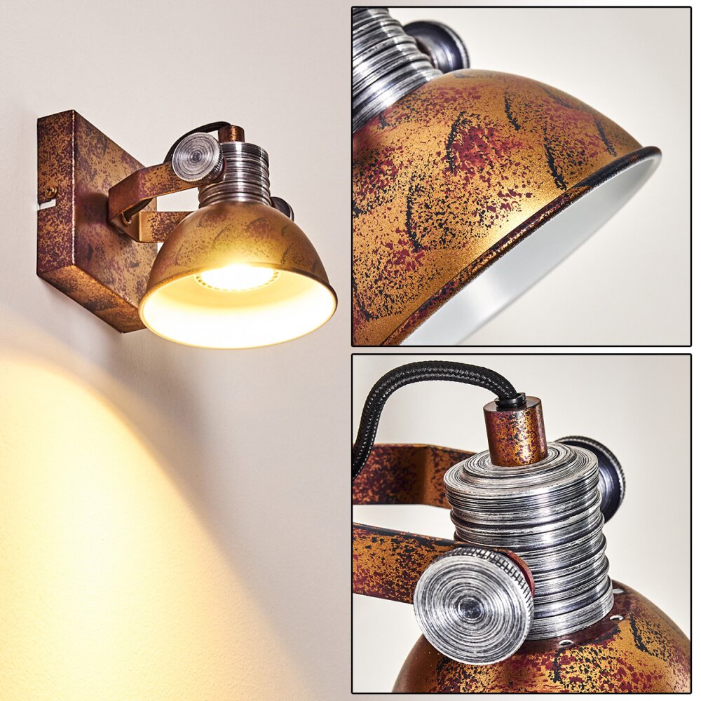 Gudo Vägglampa, Väggspotlight Rostfärger, Vit, 1-ljuskällor main product photo