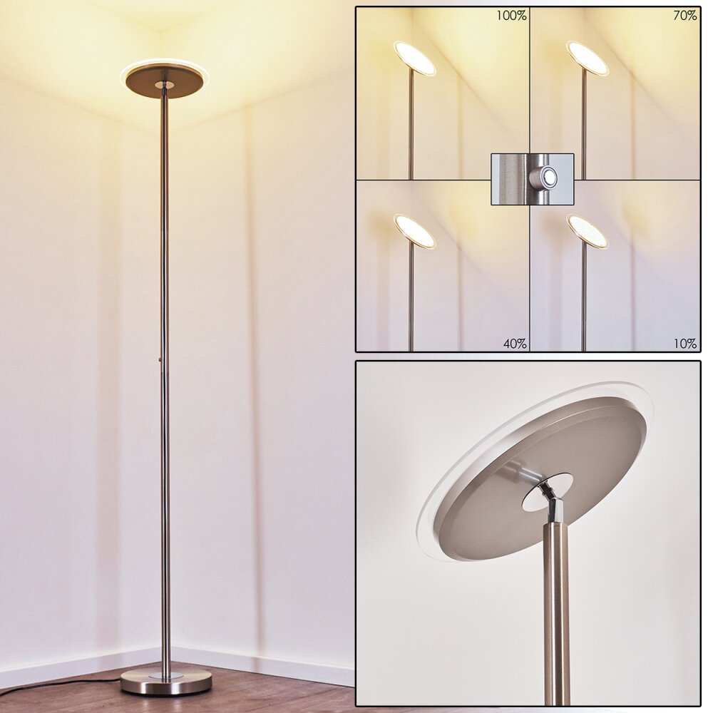Wonsbek strålkastare, Golvlampa LED Nickel matt, 1-ljuskällor main product photo