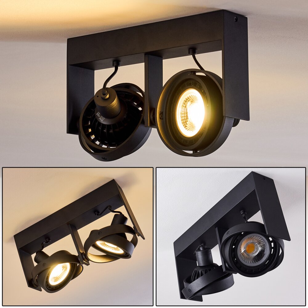 Grytgol Taklampa, Takstrålkastare Svart, 2-ljuskällor main product photo