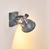 Gudo Vägglampa, Väggspotlight Grått, Vit, 1-ljuskällor