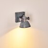 Gudo Vägglampa, Väggspotlight Grått, Vit, 1-ljuskällor