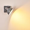 Gudo Vägglampa, Väggspotlight Grått, Vit, 1-ljuskällor