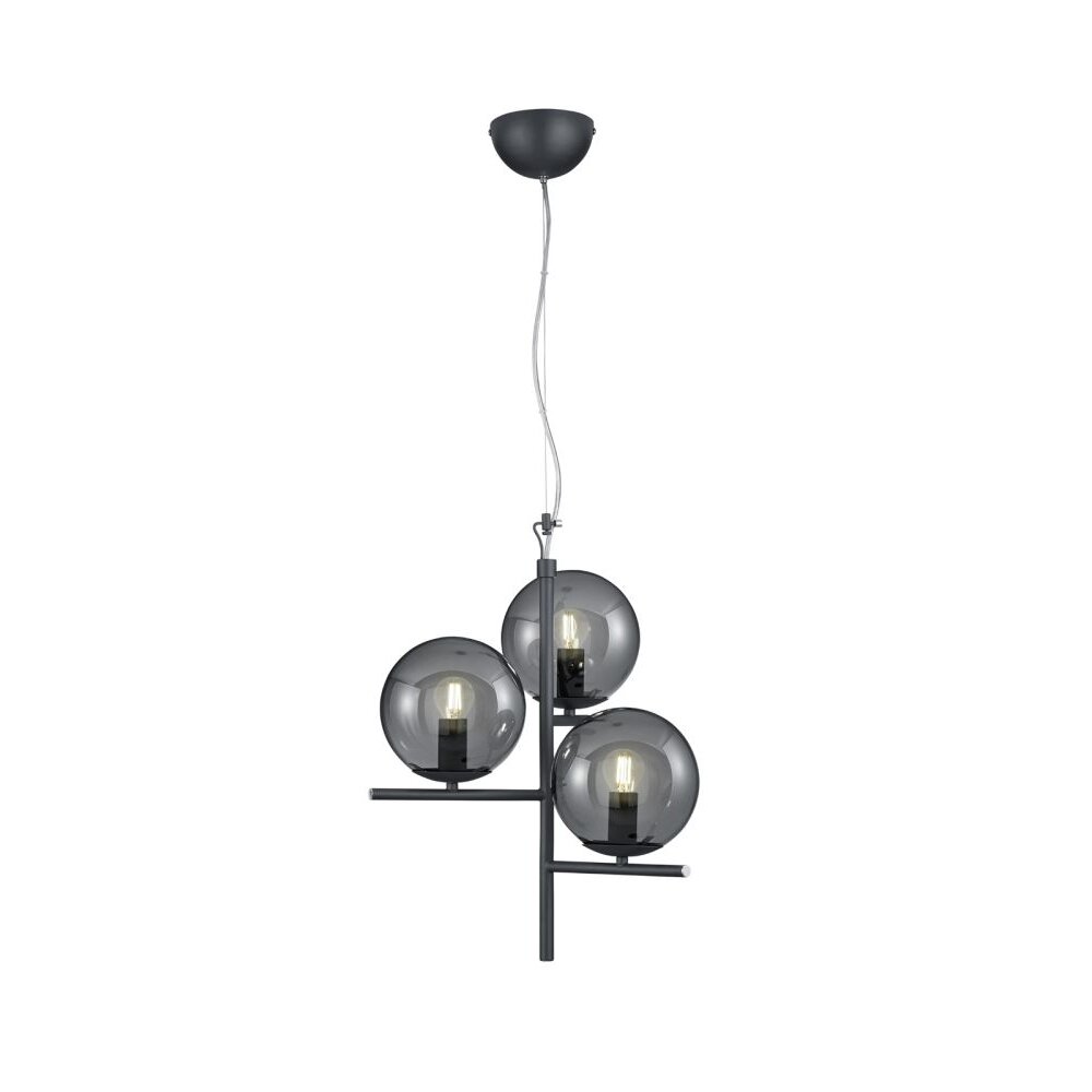 Trio Lampor PURE Pendelbelysning Antracit, 3-ljuskällor main product photo
