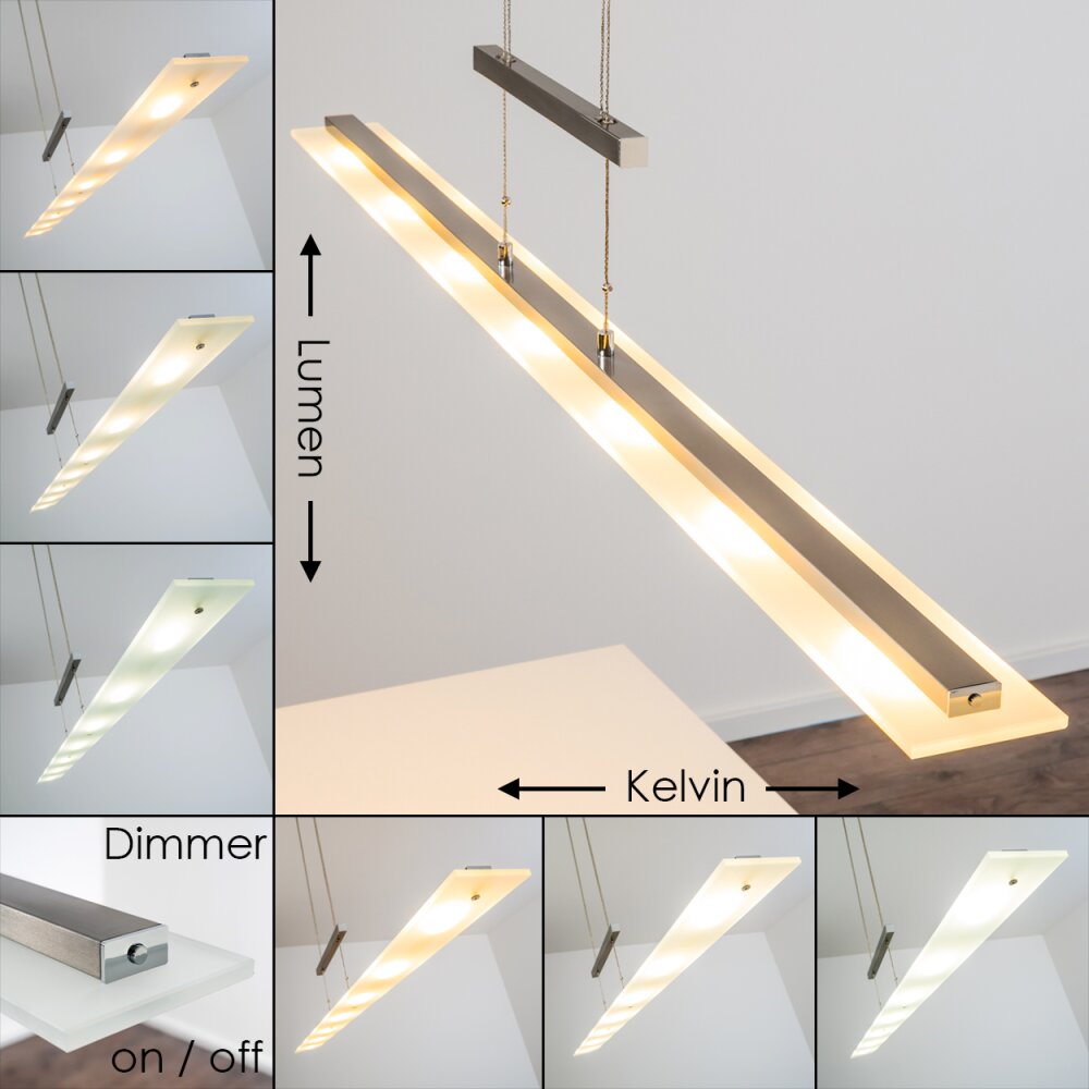 Ramsele Pendellampa, Pendelbelysning LED Krom, Nickel matt, 7-ljuskällor main product photo