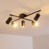 Zuoz Taklampa, Takstrålkastare Krom, Svart, 5-ljuskällor