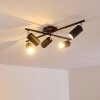 Zuoz Taklampa, Takstrålkastare Krom, Svart, 5-ljuskällor