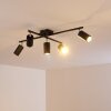 Zuoz Taklampa, Takstrålkastare Krom, Svart, 5-ljuskällor